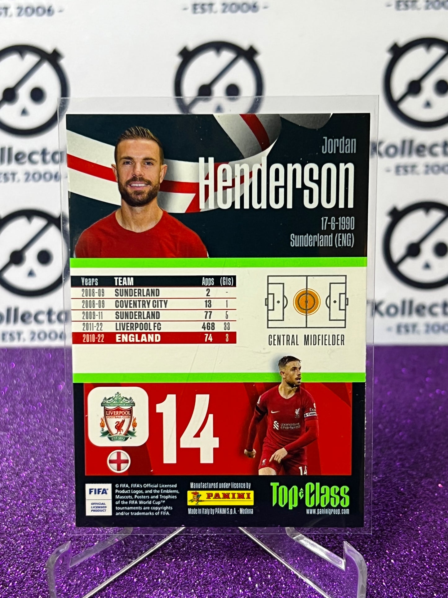 2023 PANINI TOP CLASS JORDAN HENDERSON # 243  MASTER CLASS  FOOTBALL SOCCER CARD