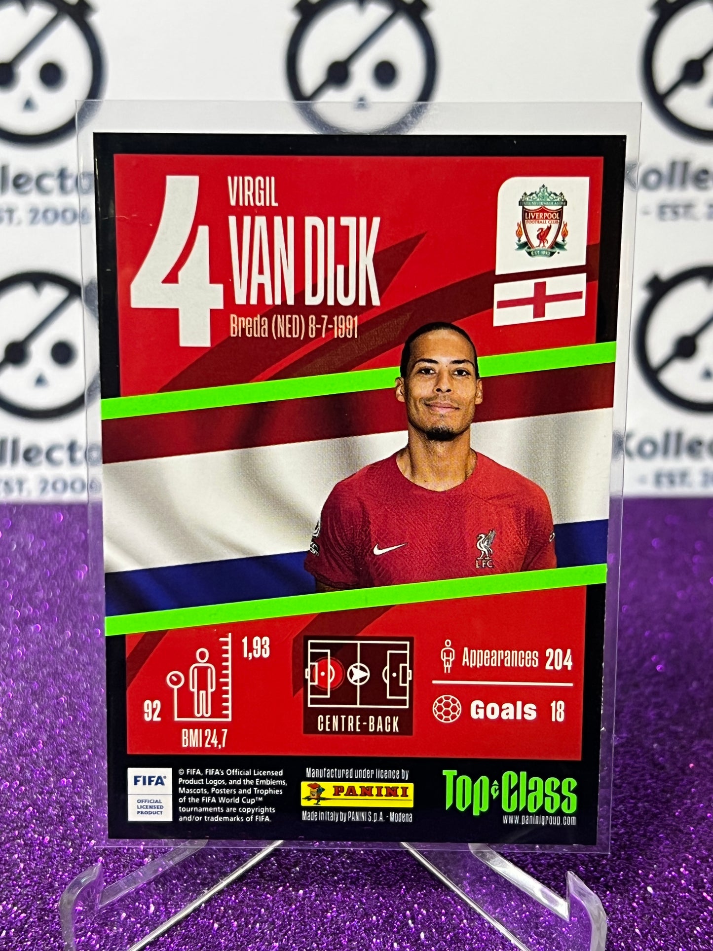 2023 PANINI TOP CLASS VIRGIL VAN DIJK # 174 MAX POWER  FOOTBALL SOCCER CARD