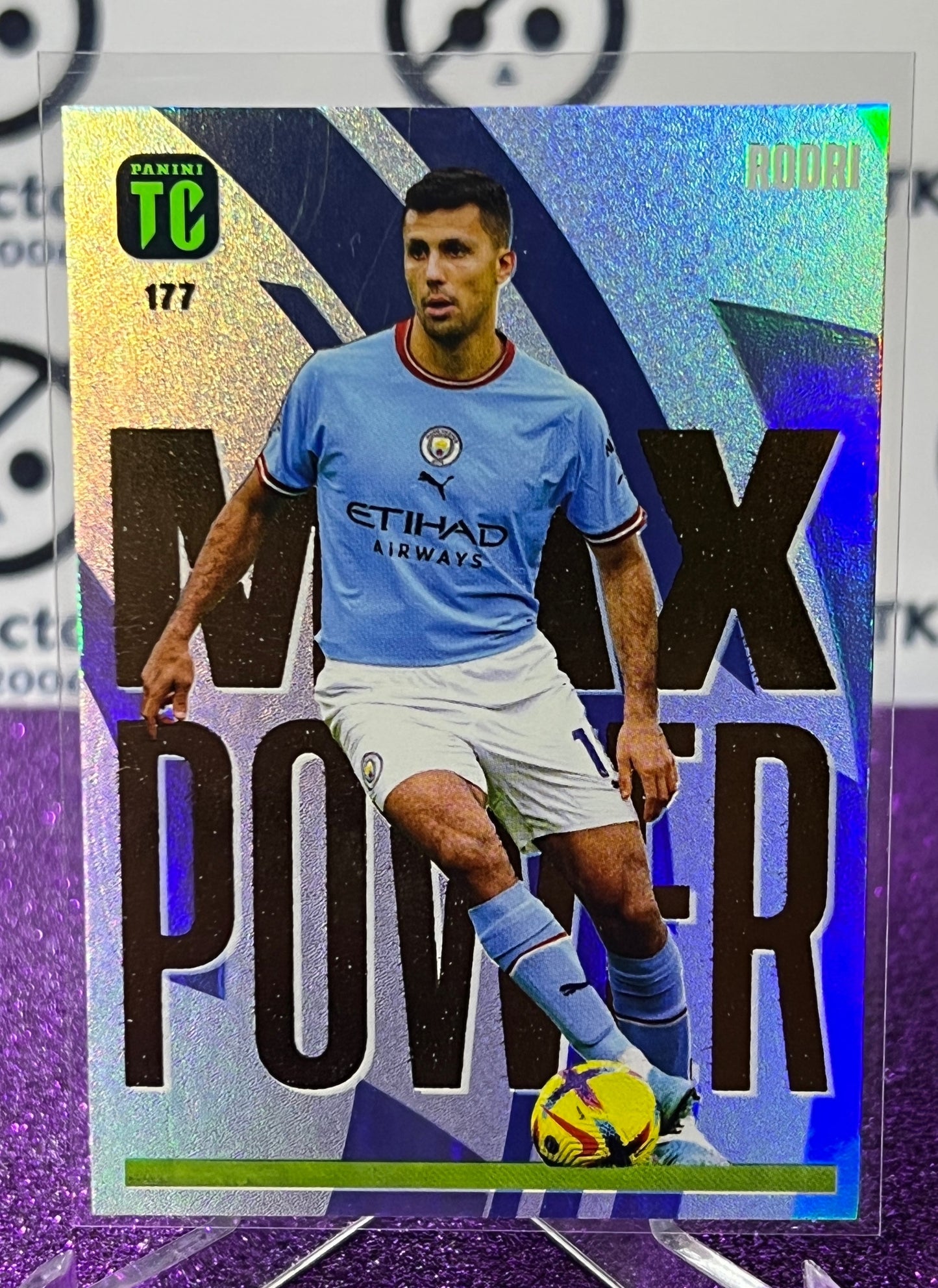 2023 PANINI TOP CLASS RODRI # 177 MAX POWER  FOOTBALL SOCCER CARD