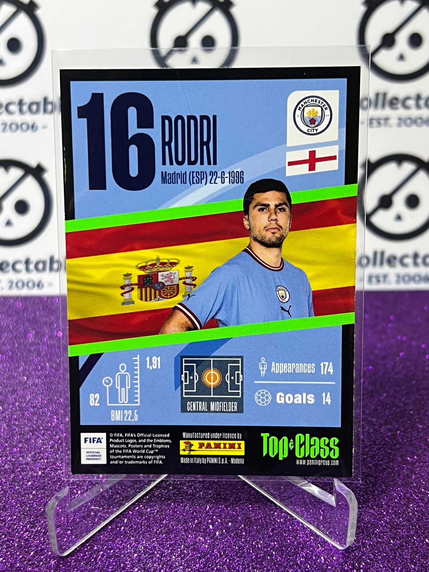 2023 PANINI TOP CLASS RODRI # 177 MAX POWER  FOOTBALL SOCCER CARD