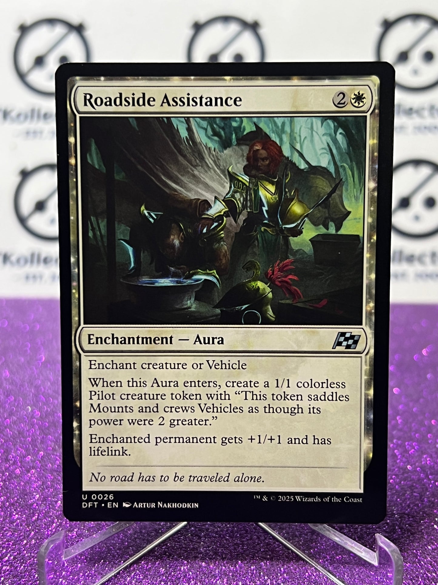 2025 MAGIC THE GATHERING AETHERDRIFT ROADSIDE ASSISTANCE # U 0026 NON-FOIL ENCHANTMENT CARD