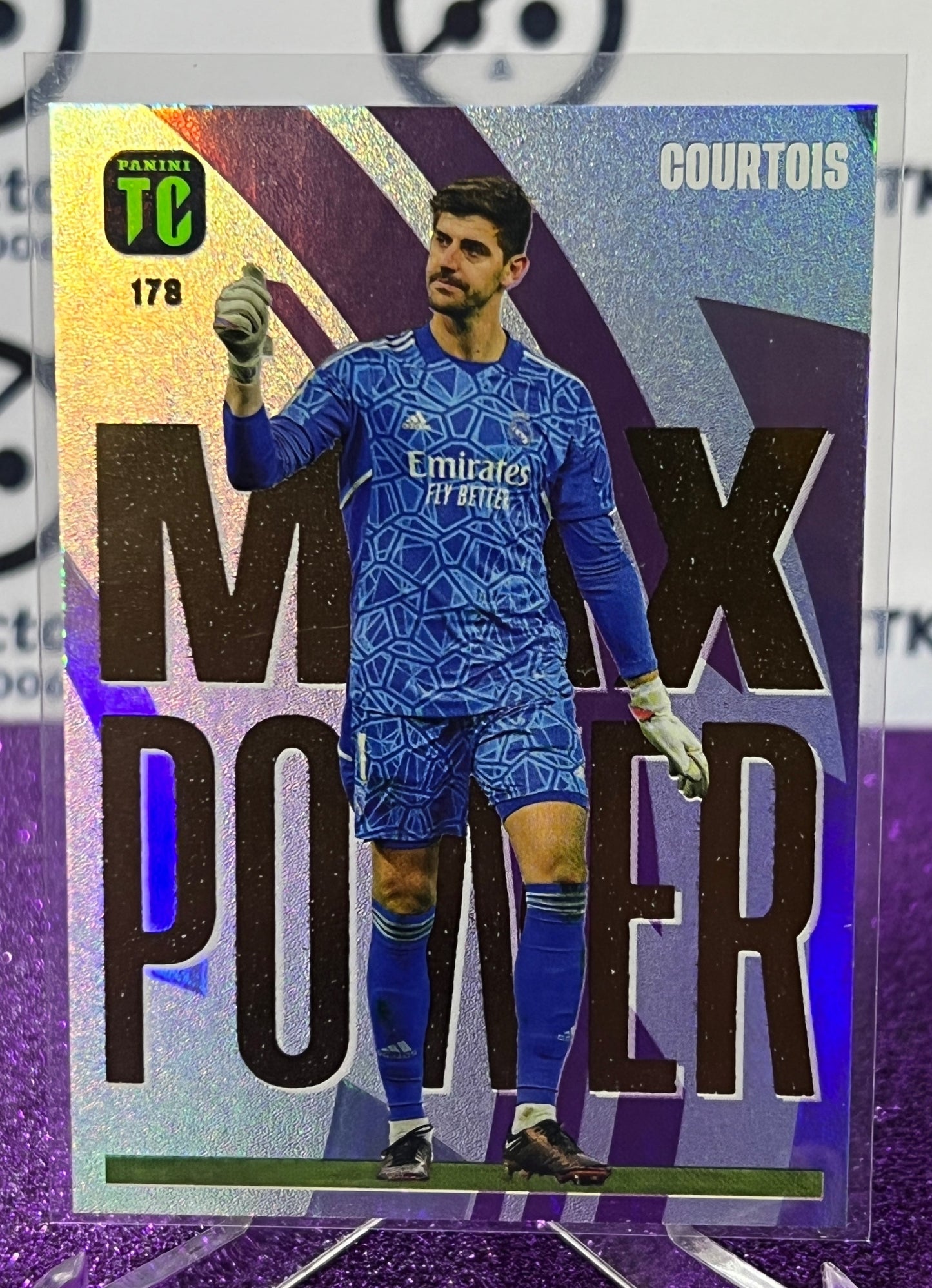 2023 PANINI TOP CLASS THIBAUT COURTOIS # 167  MAX POWER  FOOTBALL SOCCER CARD