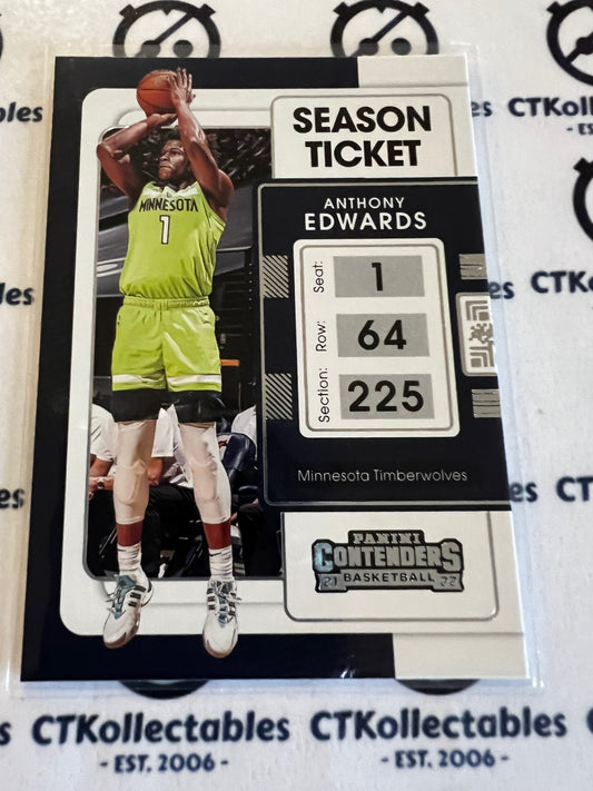 2021-22 NBA Contenders Base # 5 Anthony Edwards Timberwolves
