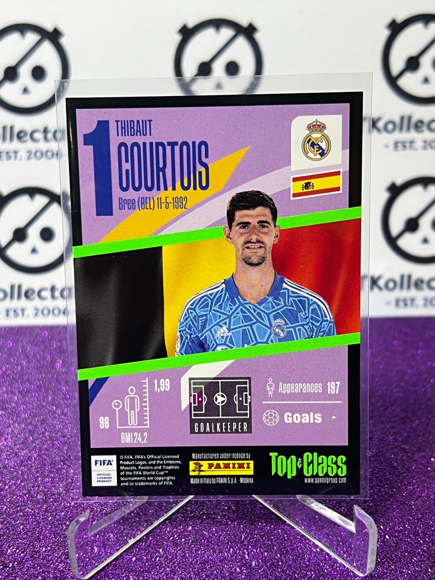 2023 PANINI TOP CLASS THIBAUT COURTOIS # 167  MAX POWER  FOOTBALL SOCCER CARD