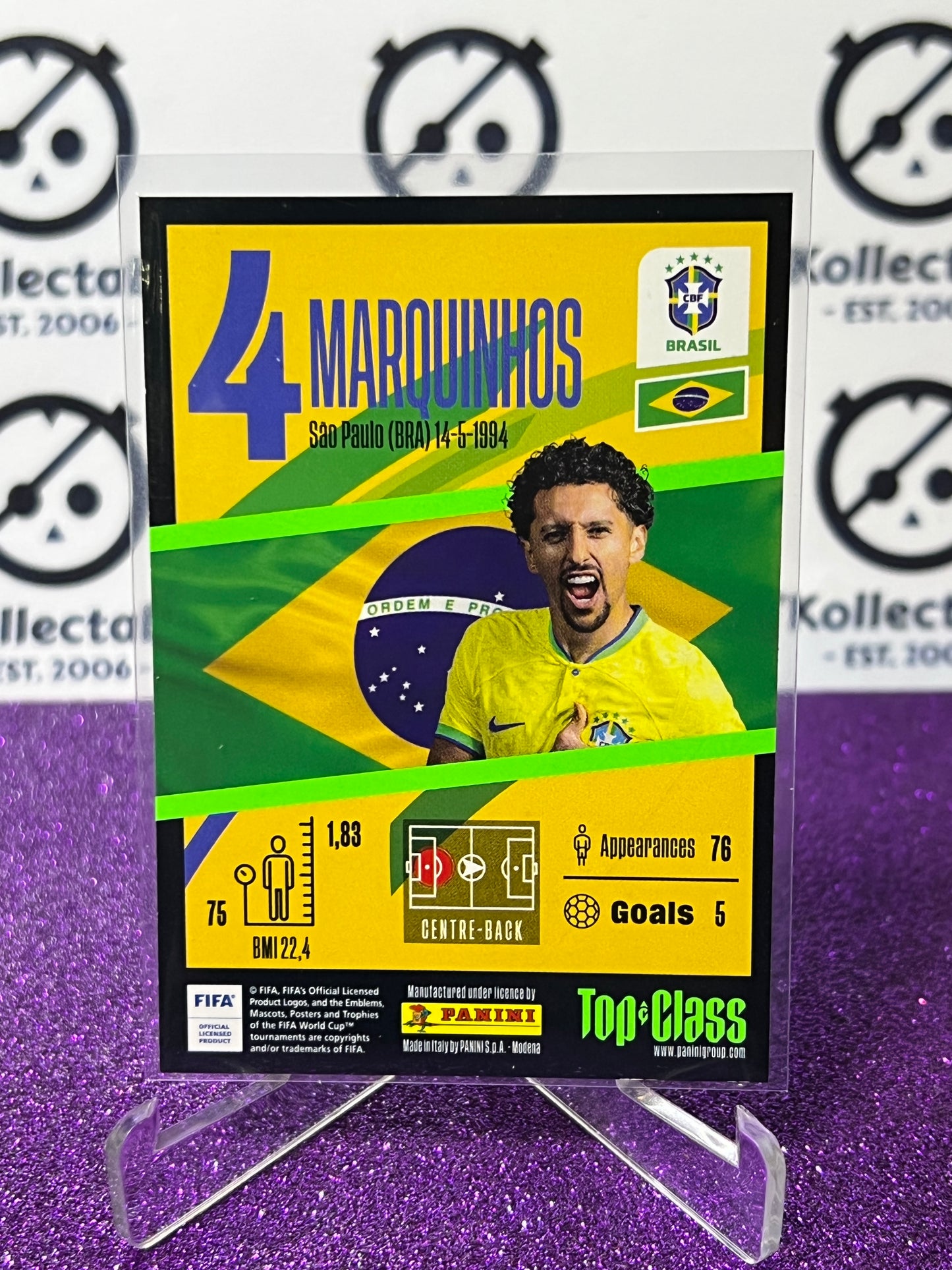 2023 PANINI TOP CLASS MARQUINHOS # 165  MAX POWER  FOOTBALL SOCCER CARD