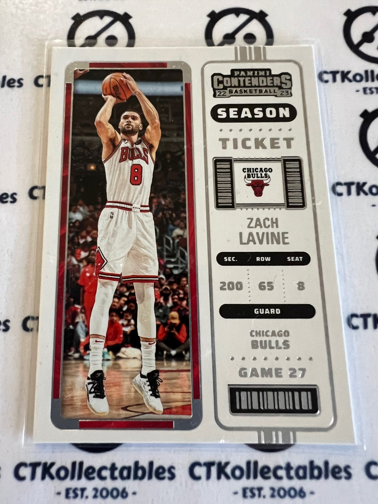 2022-23 NBA Contenders Base #42 Zach Lavine Bulls