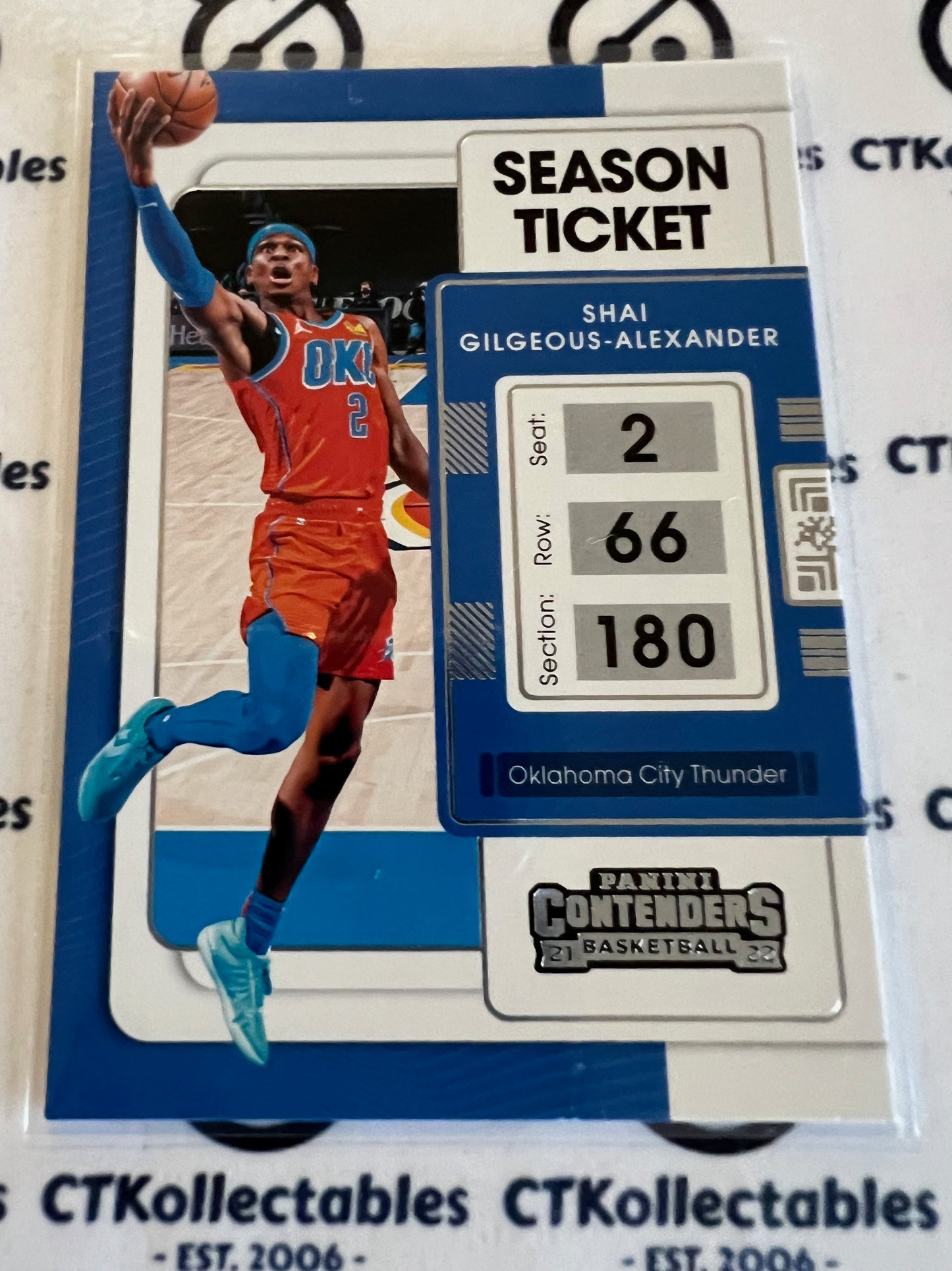 2021-22 NBA Contenders Base #85 Shai Gilgeous-Alexander OKC Thunder