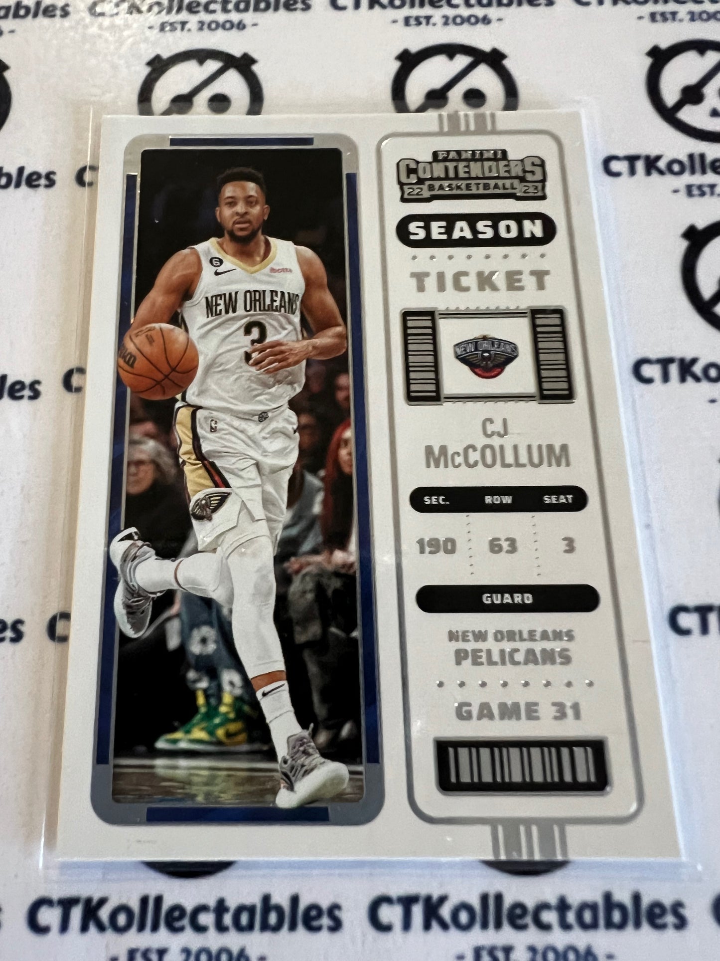 2022-23 NBA Contenders Base #94 CJ McCollum Pelicans