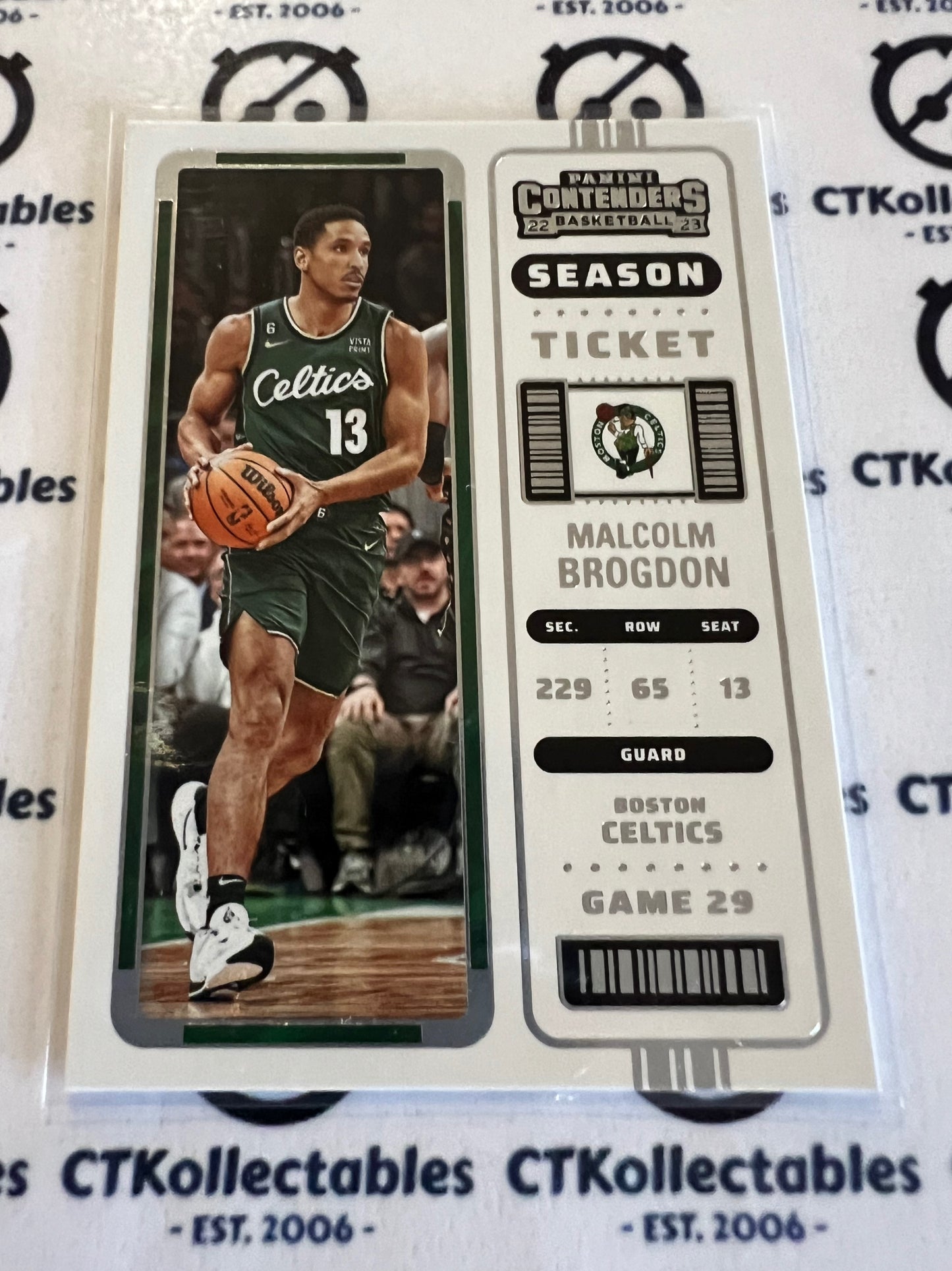 2022-23 NBA Contenders Base #100 Malcolm Brogdon CEltics