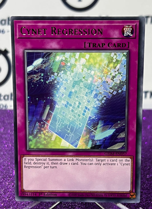 YU-GI-OH! CYNET REGRESSION # GEIM-EN057 RARE 1ST EDITION CARD