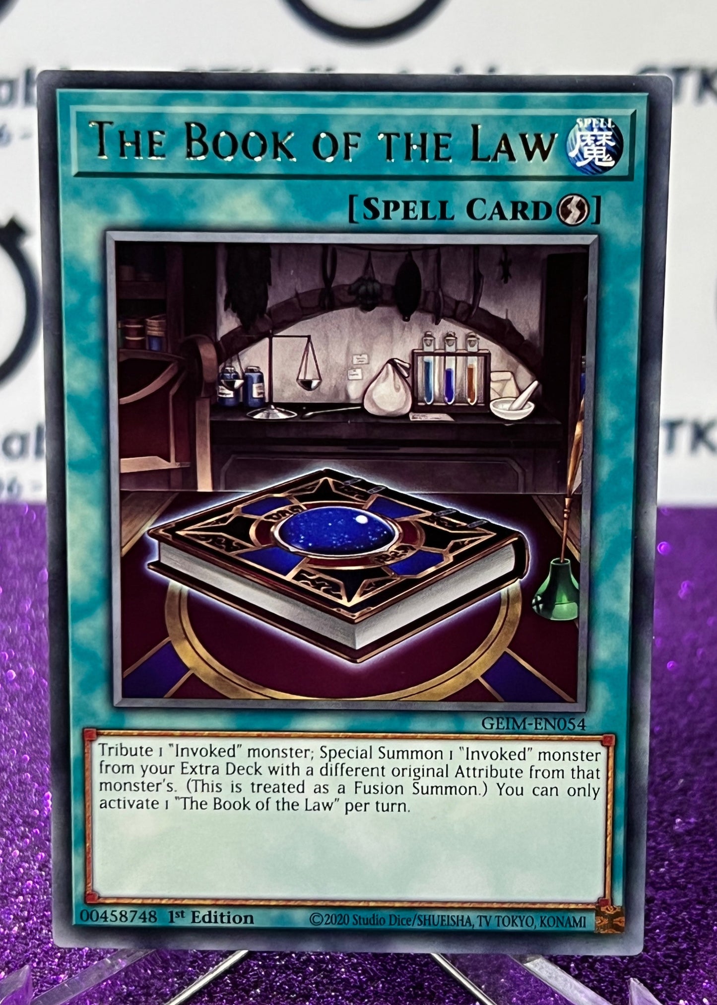 YU-GI-OH! THE BOOK OF LAW # GEIM-EN054 RARE 1ST EDITION CARD