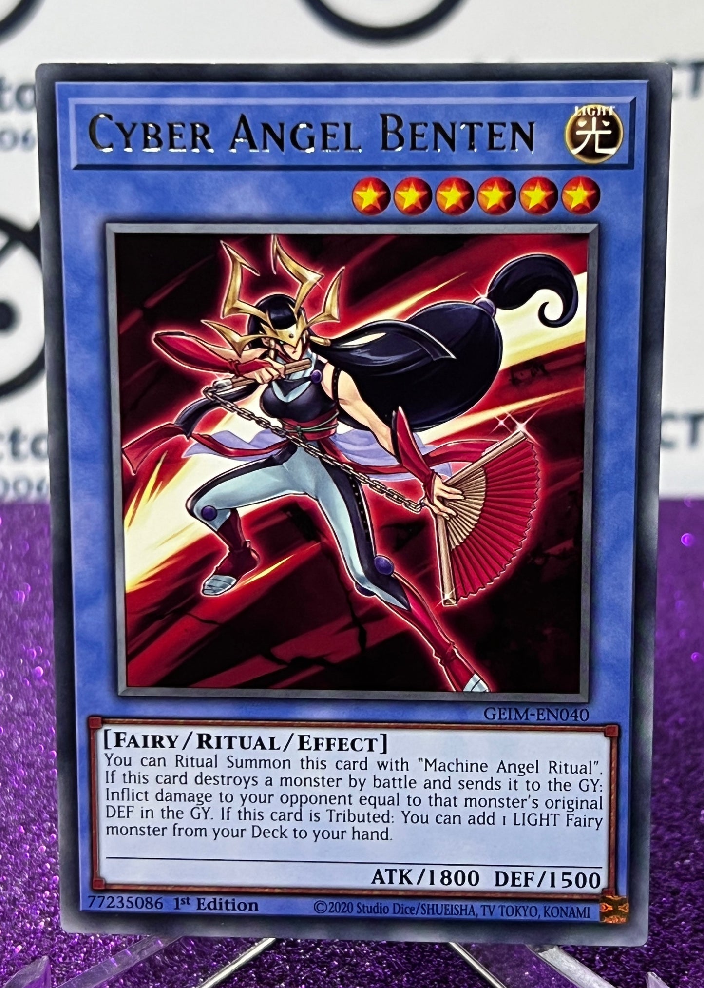 YU-GI-OH! CYBER ANGEL BENTEN # GEIM-EN040 RARE 1ST EDITION CARD