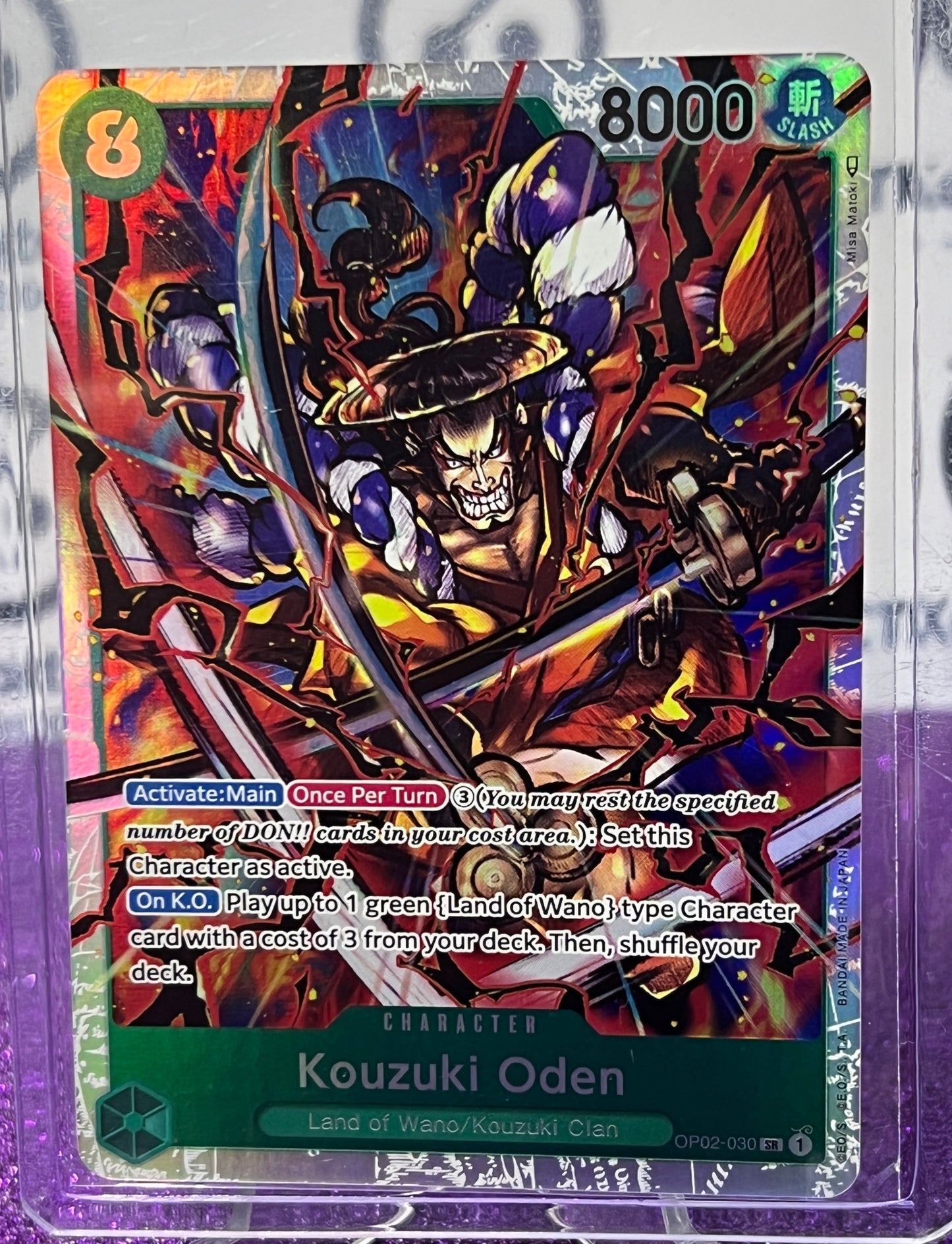 ONE PIECE KOUZUKI ODEN # OP02-030 SLASH FOIL CARD