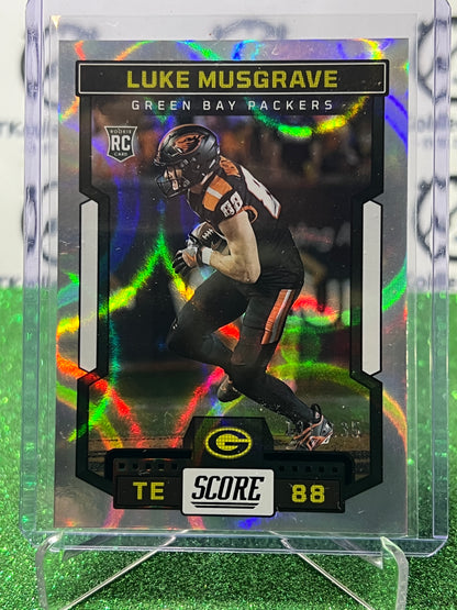 2023 PANINI SCORE LUKE MUSGRAVE # 340 RC /135 NFL GREEN BAY PACKERS CARD