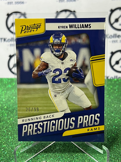 2024 PANINI PRESTIGE KYREN WILLIAMS # PP-KWS NFL LA RAMS GRIDIRON CARD