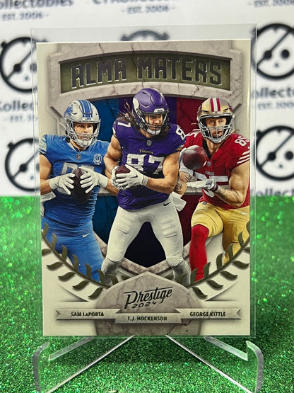 2024 PANINI PRESTIGE ALMA MATERS # 9 LAPORTA/HOCKENSON/KITTLE NFL GRIDIRON CARD
