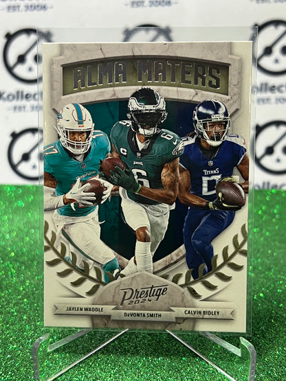 2024 PANINI PRESTIGE ALMA MATERS # 17 WADDLE/SMITH/RIDLEY NFL GRIDIRON CARD