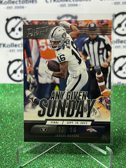 2024 PANINI PRESTIGE JAKOBI MEYERS # AGS-JMS NFL RAIDERS GRIDIRON CARD