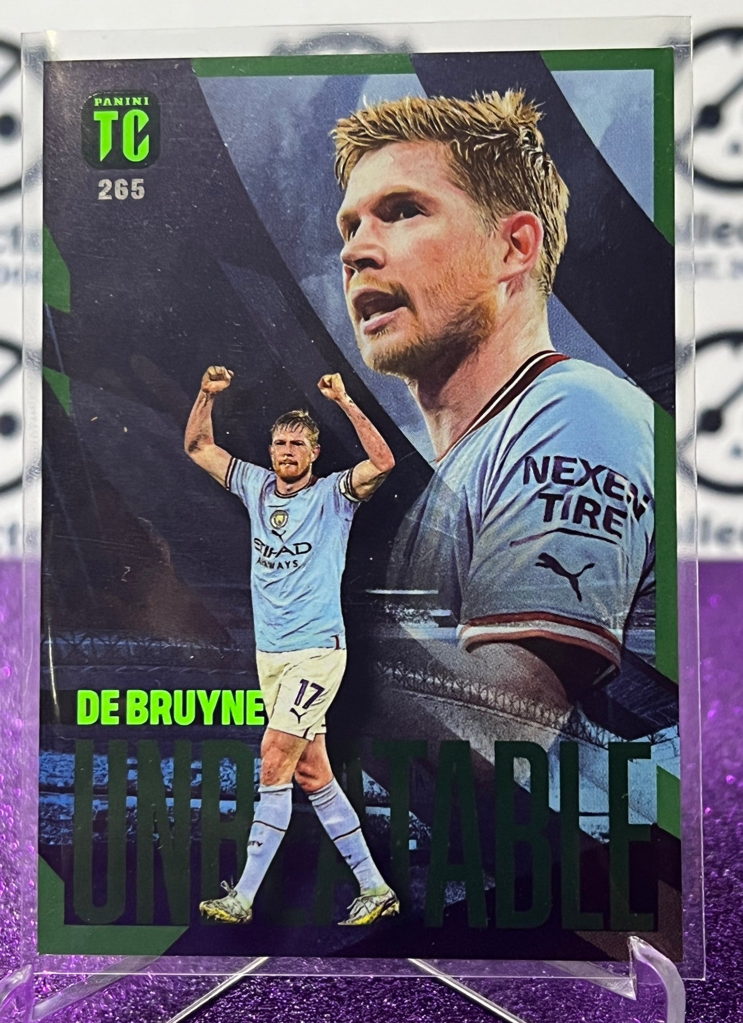 2023 PANINI TOP CLASS KEVIN DE BRUYNE # 265 UNBREAKABLE GREEN  FOOTBALL SOCCER CARD