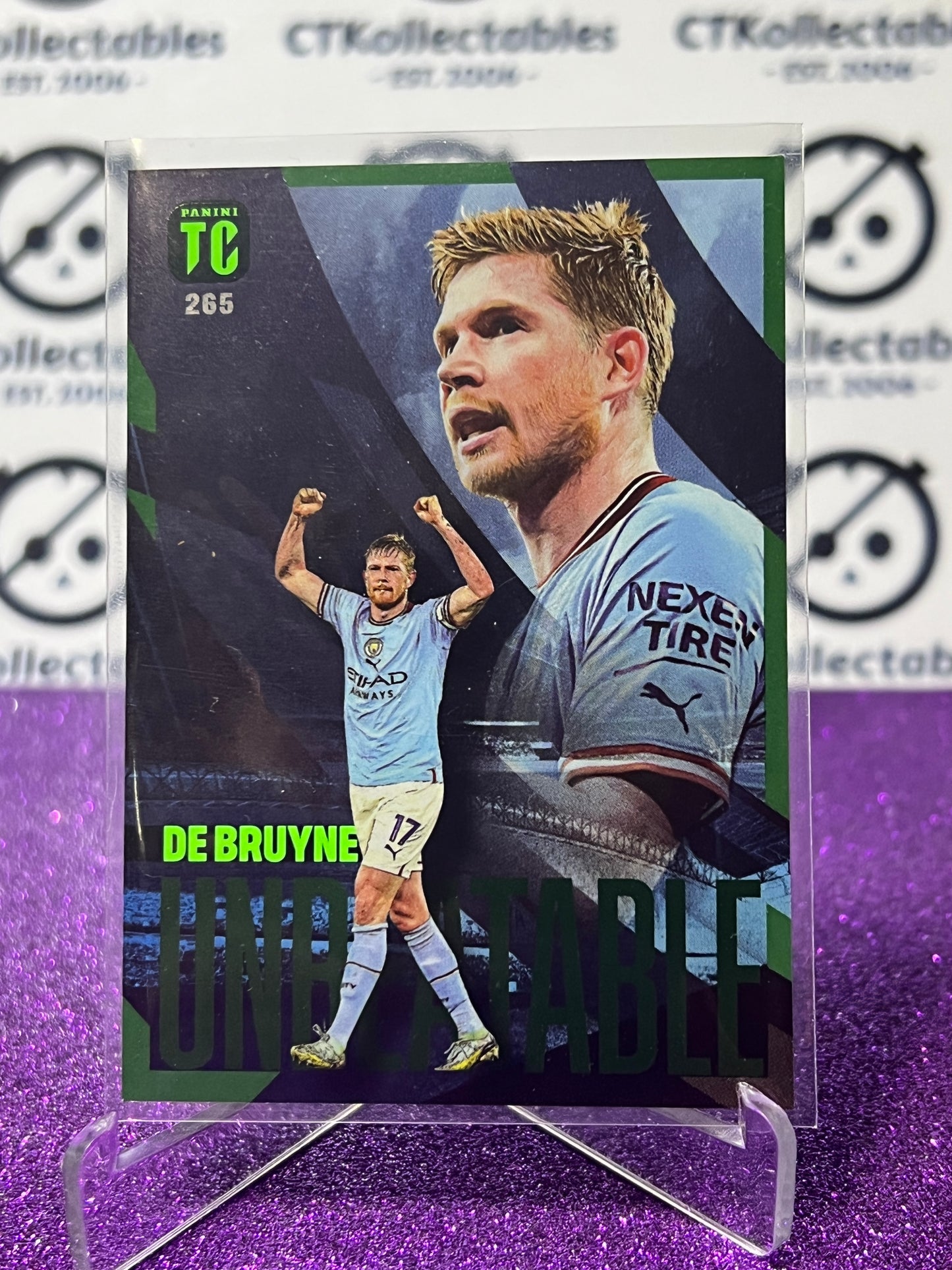 2023 PANINI TOP CLASS KEVIN DE BRUYNE # 265 UNBREAKABLE GREEN  FOOTBALL SOCCER CARD