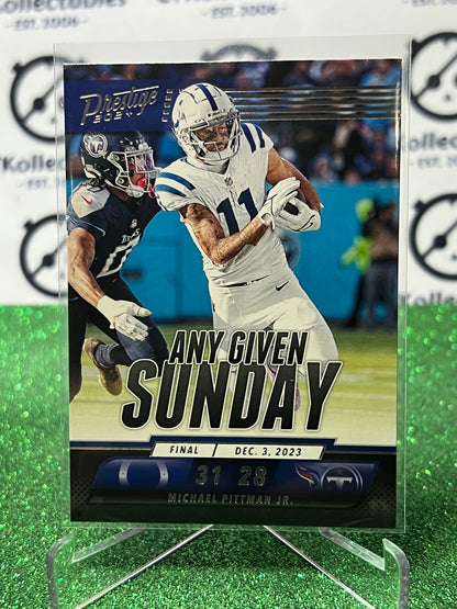 2024 PANINI PRESTIGE MICHAEL PITTMAN JR. # AGS-MPJ NFL COLTS GRIDIRON CARD