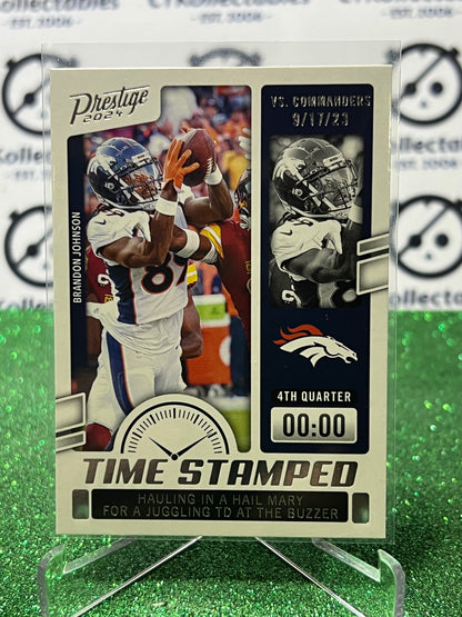 2024 PANINI PRESTIGE BRANDON JOHNSON # TS-BJN  NFL BRONCOS GRIDIRON CARD