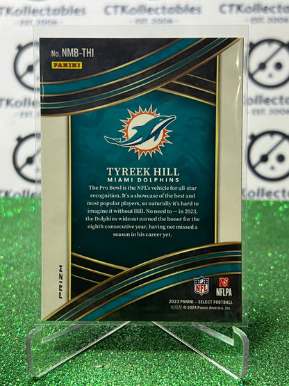 2023 PANINI SELECT TYREEK HILL # NMB-THI PRIZM NUMBERS ZEBRA NFL DOLPHINS CARD