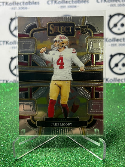 2023 PANINI SELECT JAKE MOODY # 90 RC NFL SAN FRANCISCO 49ERS CARD