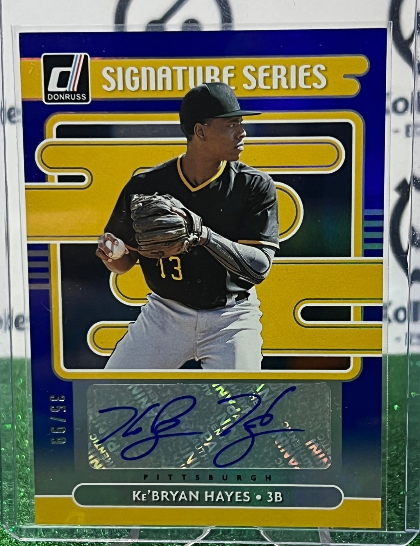 2022 PANINI DONRUSS KE'BRYAN HAYES # SS-KH AUTO PITTSBURGH PIRATES BASEBALL CARD