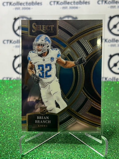 2023 PANINI SELECT BRIAN BRANCH # 135 ROOKIE NFL DETROIT LIONS CARD