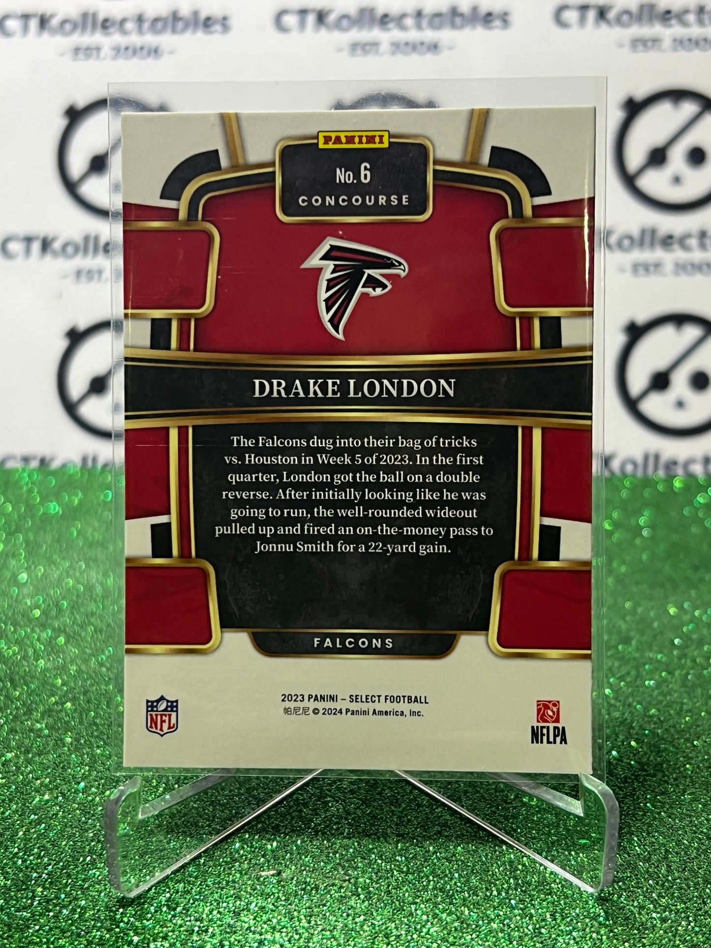 2023 PANINI SELECT DRAKE LONDON # 6 NFL ATLANTA FALCONS CARD