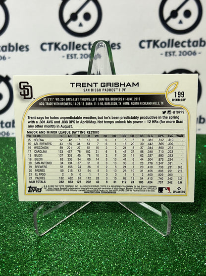 2022 TOPPS OPENING DAY TRENT GRISHAM  # 199 SAN DIEGO PADRES BASEBALL CARD