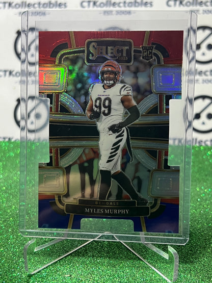 2023 PANINI SELECT MYLES MURPHY # 22 RC PRIZM DIE CUT NFL BENGALS CARD