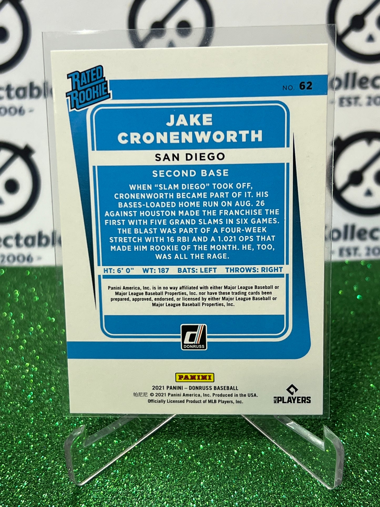 2021 PANINI DONRUSS JAKE CRONENWORTH # 62 RATED ROOKIE SAN DIEGO PADRES BASEBALL CARD