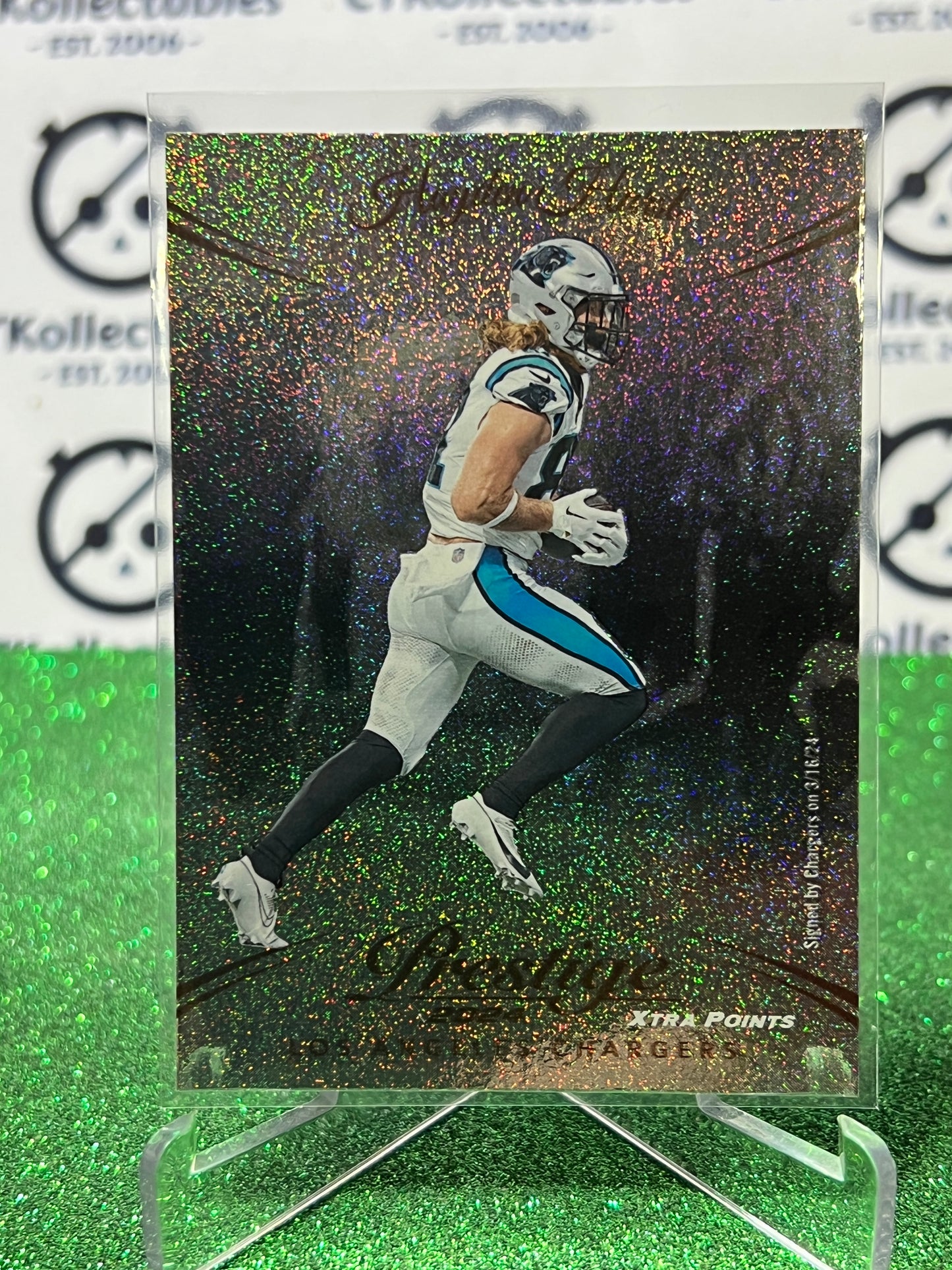 2024 PANINI PRESTIGE HAYDEN HURST # 168 GALAXY NFL LA CHARGERS GRIDIRON CARD