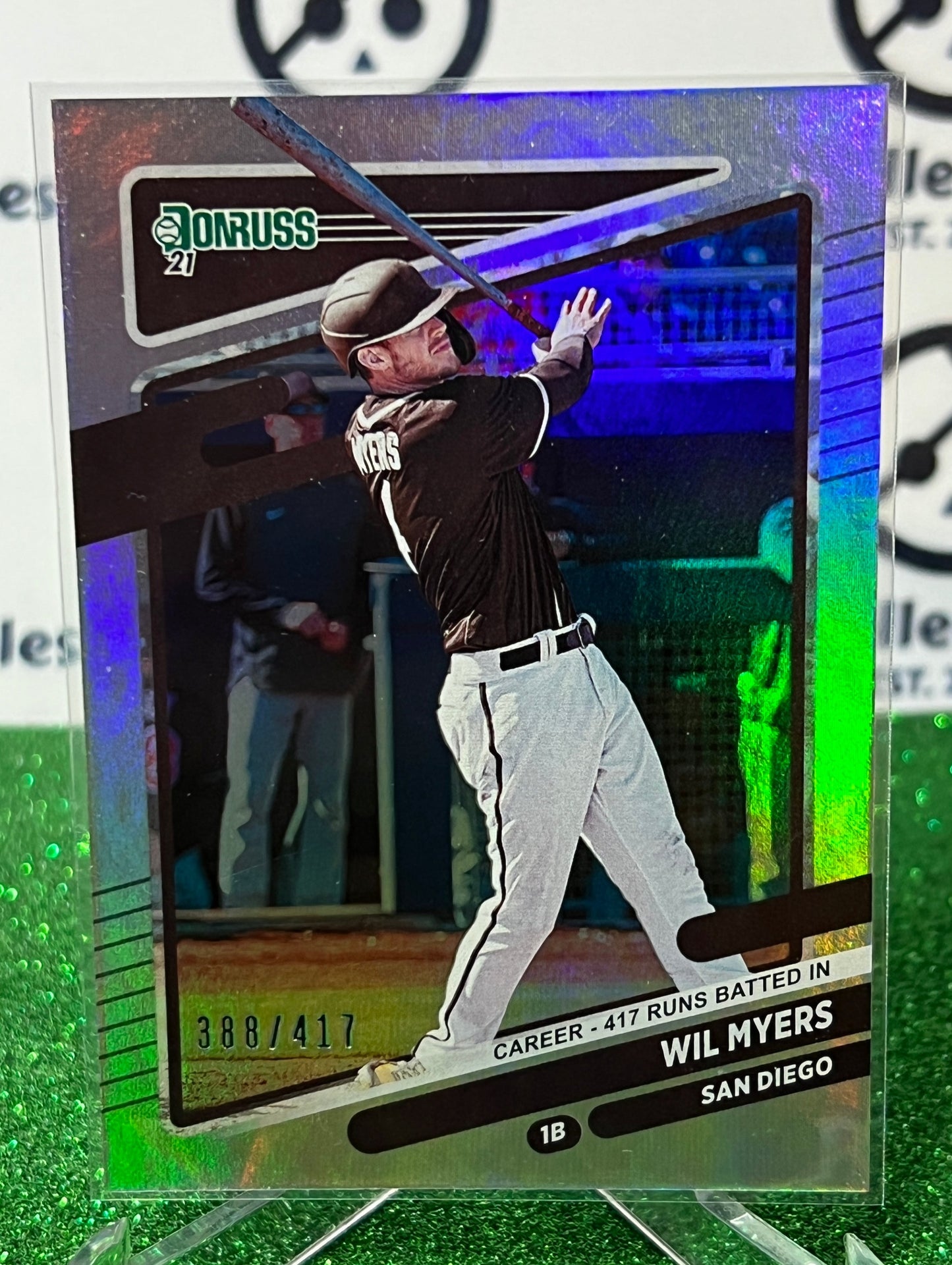 2021 PANINI DONRUSS WIL MYERS # 193 FOIL /417 SAN DIEGO PADRES BASEBALL CARD