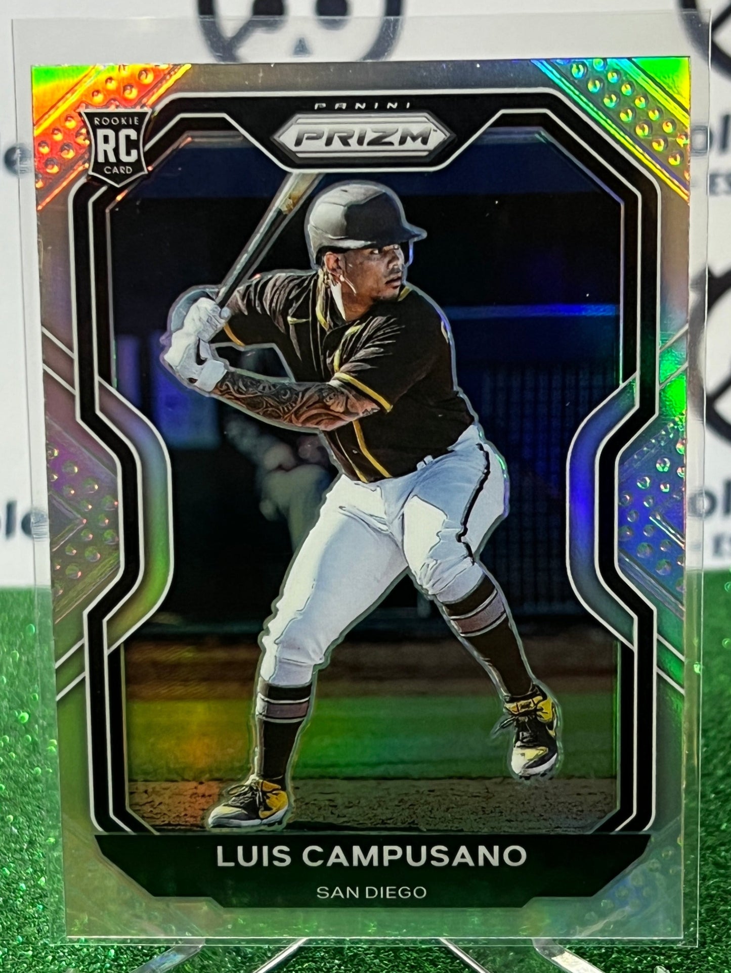 2021 PANINI PRIZM LUIS CAMPUSANO # 8 SILVER ROOKIE SAN DIEGO PADRES BASEBALL CARD