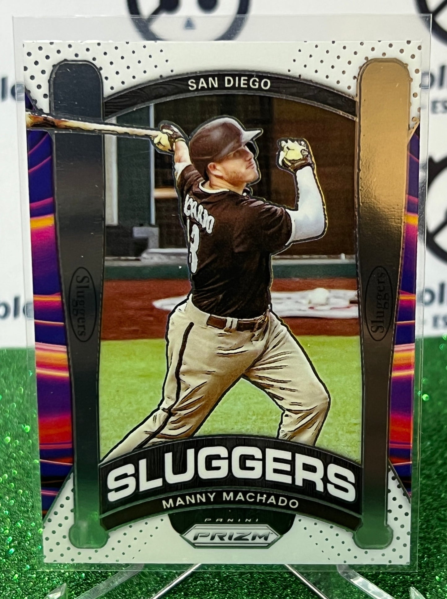 2021 PANINI PRIZM MANNY MACHADO  # SL12  SLUGGERS SAN DIEGO PADRES BASEBALL CARD