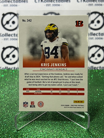 2024 PANINI PRESTIGE KRIS JENKINS # 342 RC  NFL CINCINNATI BENGALS GRIDIRON CARD