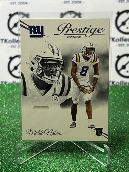 2024 PANINI PRESTIGE MALIK NABERS # 306 RC  NFL NEW YORK GIANTS GRIDIRON CARD