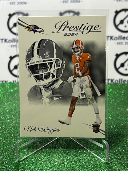 2024 PANINI PRESTIGE NATE WIGGINS # 314 RC  NFL RAVENS GRIDIRON CARD