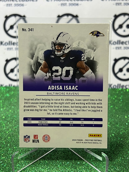 2024 PANINI PRESTIGE ADISA ISAAC # 341 RC  NFL RAVENS GRIDIRON CARD