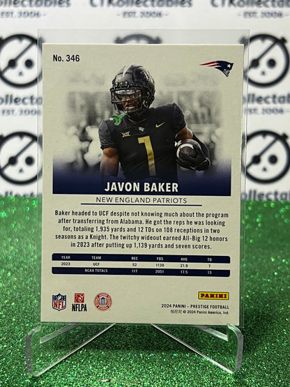 2024 PANINI PRESTIGE JAVON BAKER # 346 RC  NFL PATRIOTS GRIDIRON CARD