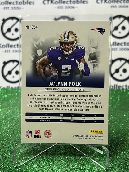 2024 PANINI PRESTIGE JA'LYNN POLK # 354 RC  NFL PATRIOTS GRIDIRON CARD