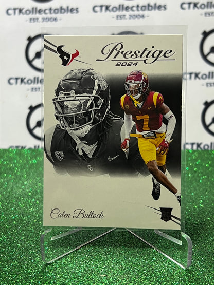 2024 PANINI PRESTIGE CALEN BULLOCK # 338 RC NFL HOUSTON TEXANS GRIDIRON CARD