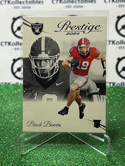2024 PANINI PRESTIGE BROCK BOWERS # 305 RC NFL LAS VEGAS RAIDERS GRIDIRON CARD