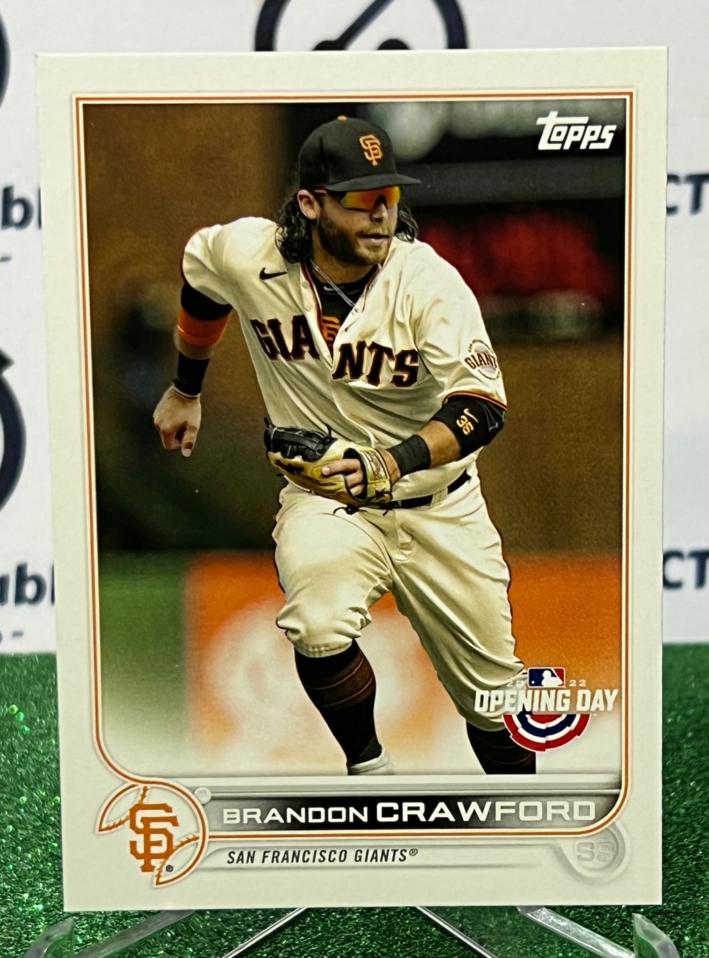 2022 TOPPS OPENING DAY BRANDON CRAWFORD # 108 SAN FRANCISCO GIANTS BASEBALL