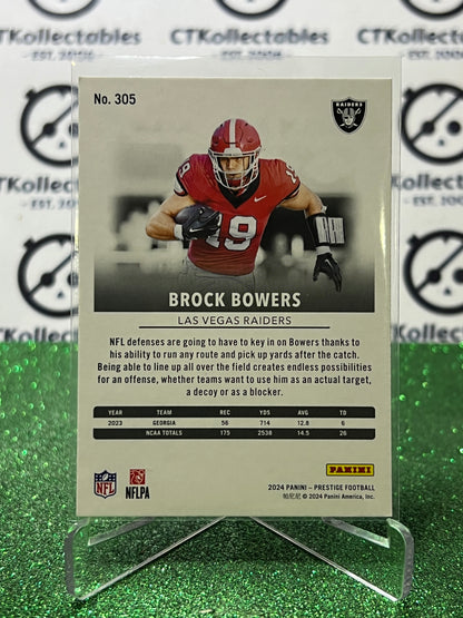2024 PANINI PRESTIGE BROCK BOWERS # 305 RC NFL LAS VEGAS RAIDERS GRIDIRON CARD