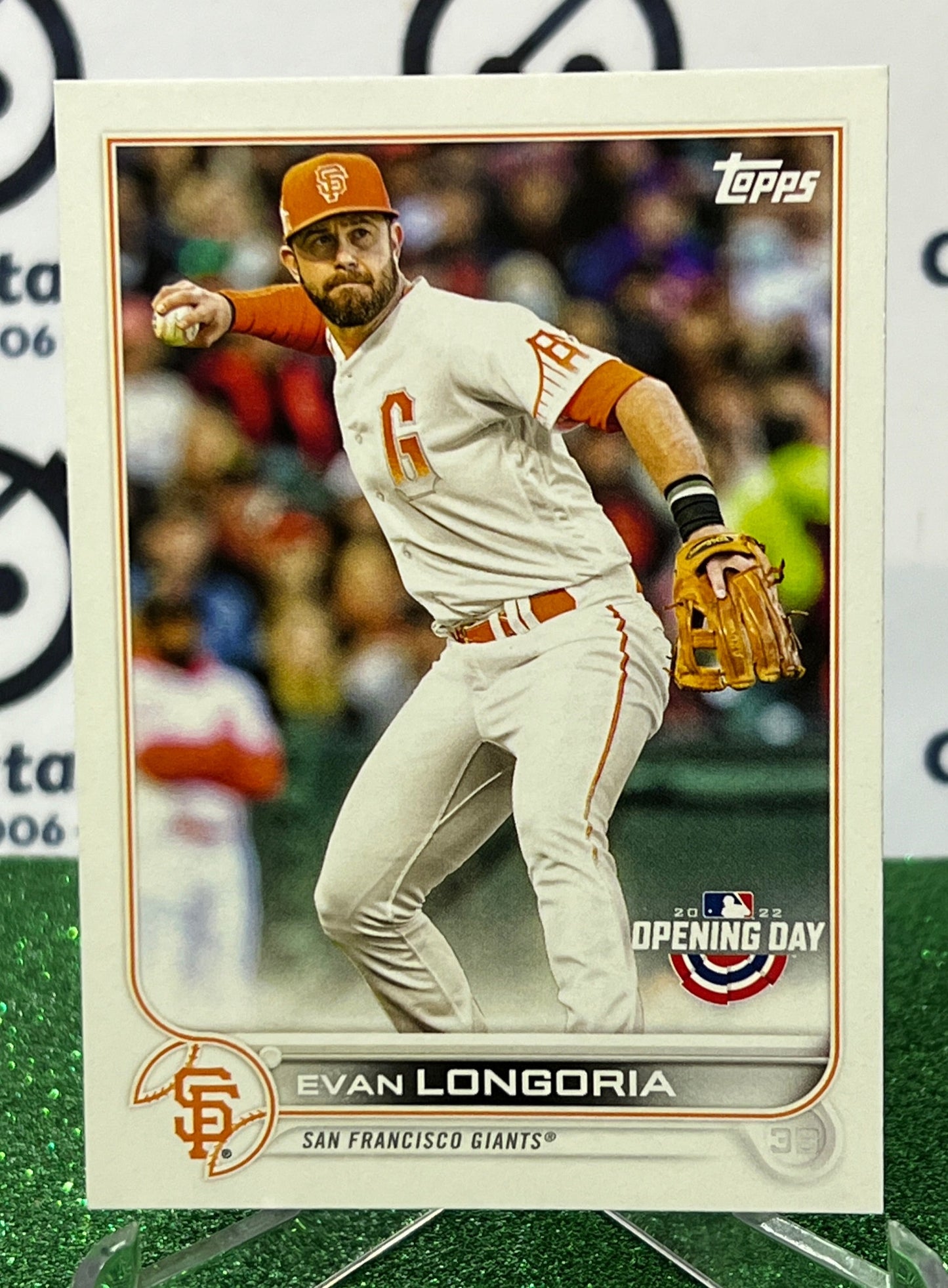 2022 TOPPS OPENING DAY EVAN LONGORIA # 8  SAN FRANCISCO GIANTS BASEBALL