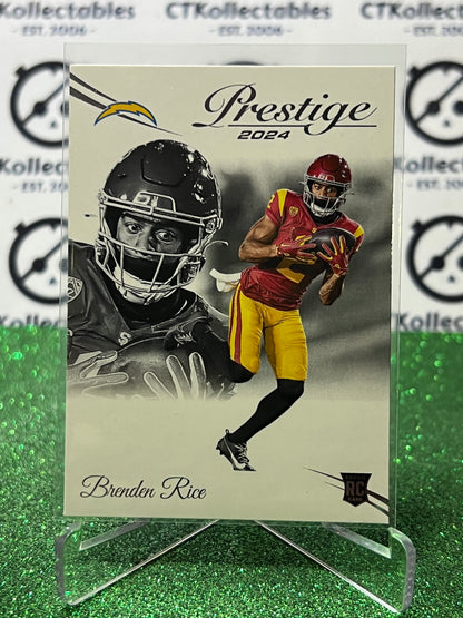 2024 PANINI PRESTIGE BRENDEN RICE # 370 RC NFL LA CHARGERS GRIDIRON CARD